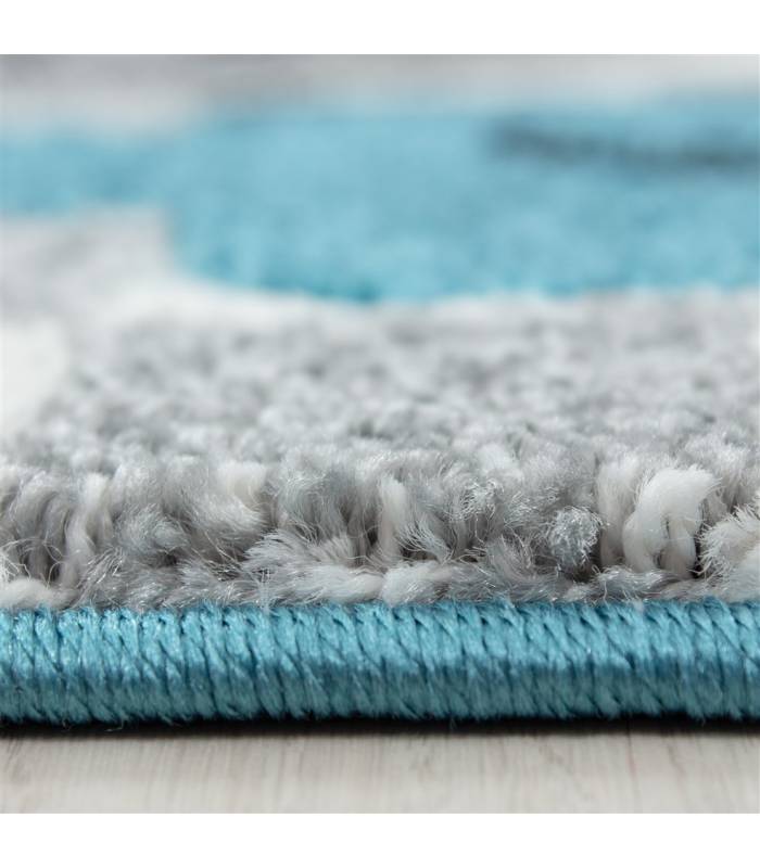 Tapis enfant poils courts phare bateau de mer chambre d'enfant gris beige