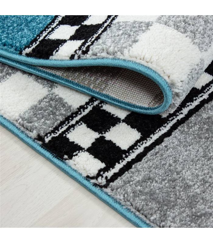 Tapis enfant poils courts phare bateau de mer chambre d'enfant gris beige