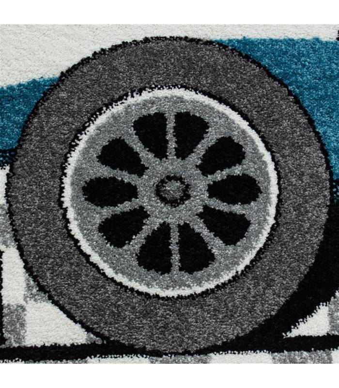 Tapis enfant poils courts phare bateau de mer chambre d'enfant gris beige