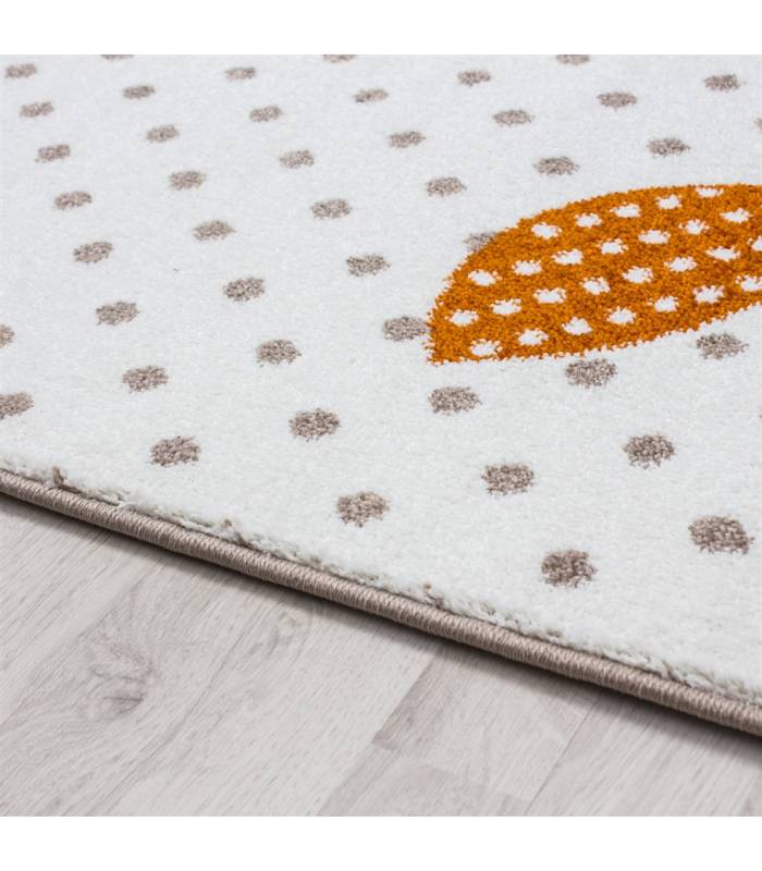 Tapis enfant poils courts phare bateau de mer chambre d'enfant gris beige