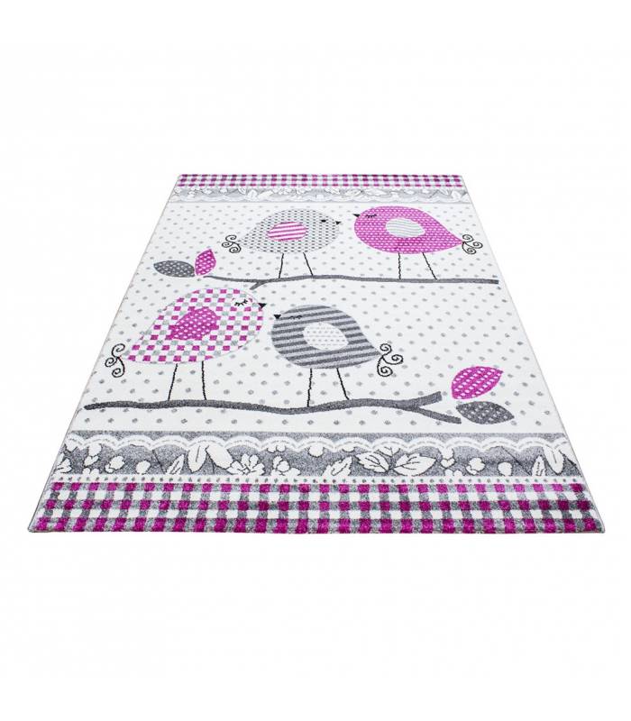 Tapis enfant poils courts phare bateau de mer chambre d'enfant gris beige