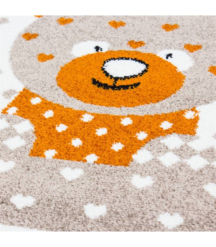 Tapis enfant poils courts phare bateau de mer chambre d'enfant gris beige