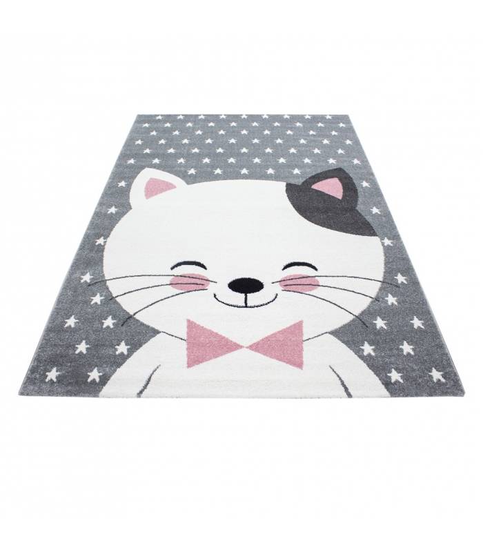 Tapis enfant poils courts phare bateau de mer chambre d'enfant gris beige