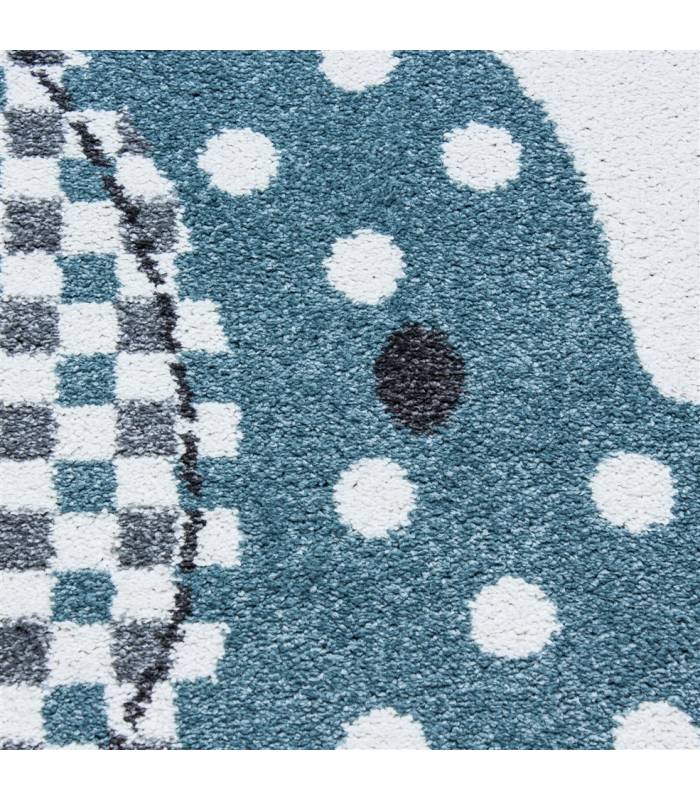 Tapis enfant poils courts phare bateau de mer chambre d'enfant gris beige